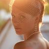Close up of the bride